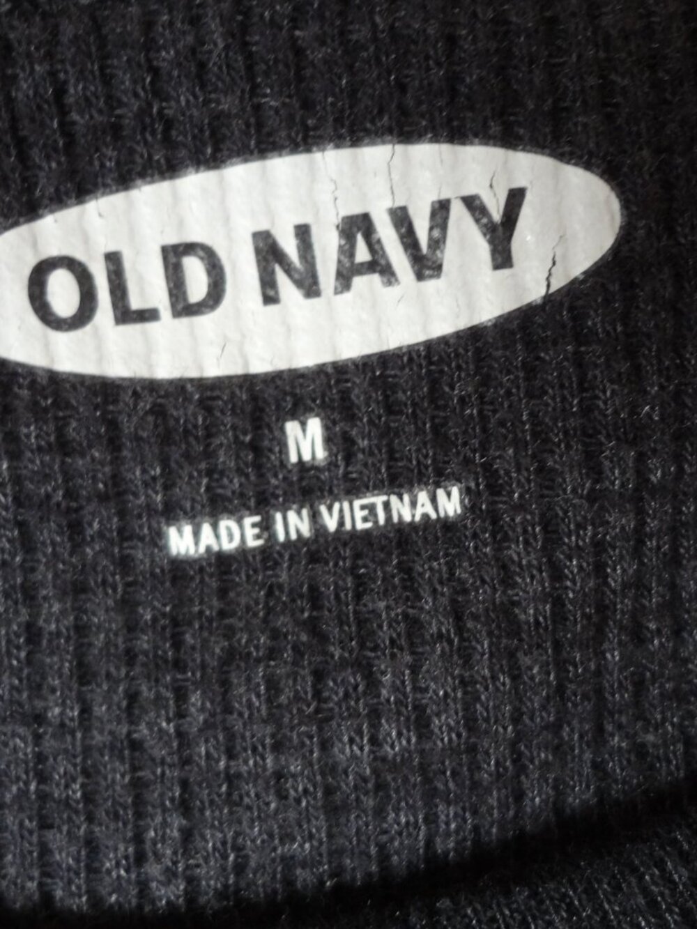 OLD NAVY DARK GRAY LONG SLEEVE WAFFLE WEEVE MEDIUM WOMENS T-SHIRT L816 - Picture 4 of 4